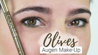 Augen in der Farbe Olive schminken 