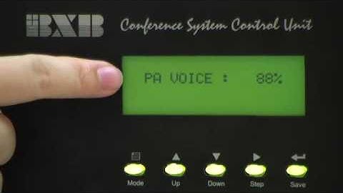 Volume Mode Setting-BXB FCS Series digital conference system