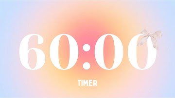 60 minute [ 1hour ] aesthetic countdown timer 💗 - with relaxing lofi music!