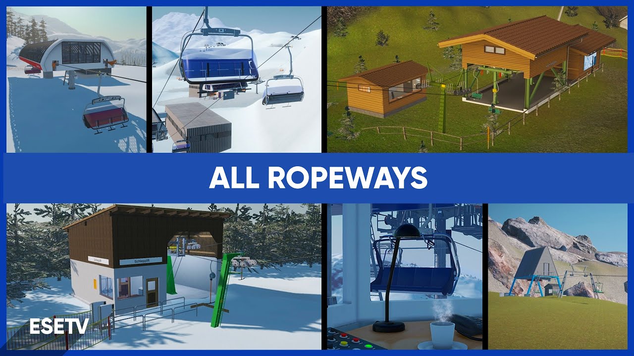 EVERY ROPEWAY IN WINTER RESORT SIMULATOR, Part 1