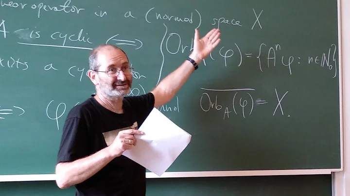 Marcin Moszyński | Spectral theory for self-adjoint (finitely) cyclic operators | Lecture 5 of 6