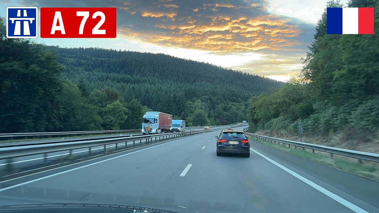 Driving in France | Most Beautiful Highway A72 in France | 4K 60 FPS-HDR