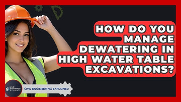 How Do You Manage Dewatering In High Water Table Excavations? - Civil Engineering Explained
