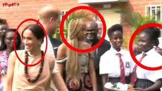 Meghan Markle for posing for the cameras ignores a student in Nigeria