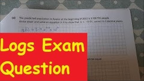 Logs Exam Question 2017 Leaving Cert Higher Level Maths