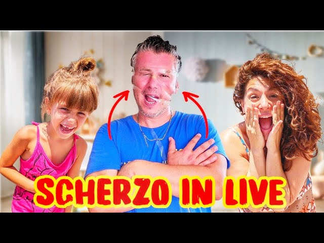 TRASMETTIAMO IN DIRETTA! SCHERZO A CAPITAN DAD A SORPRESA! Scotch in faccia! #videodifamiglia