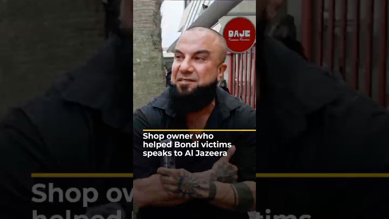 صاحب متجر ساعد ضحايا بوندي يتحدث إلى قناة الجزيرة | AJ #shorts