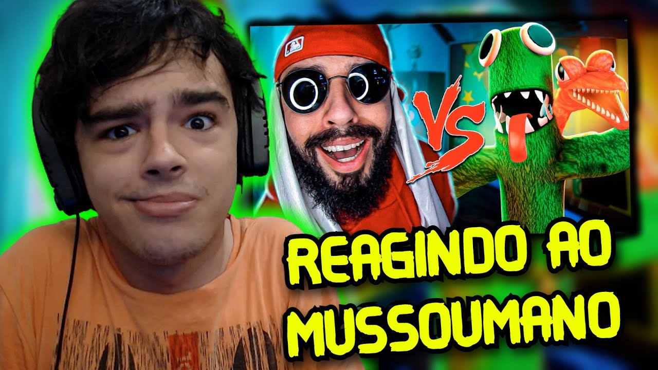 REAGINDO AO Azul Babão do Roblox (Rainbow Friends) Vs. Mussoumano