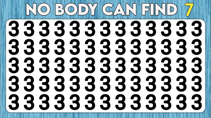 Test your eyes - Number and Letter odd one out edition | Observation Skills test 