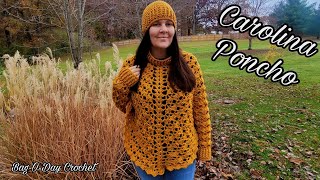 Easy Crochet Poncho With Sleeves / Crochet Carolina Poncho