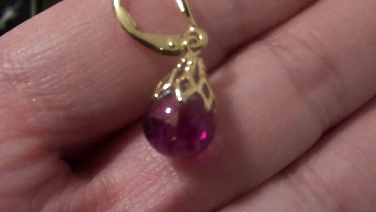 ROSS SIMONS 1.20 ct. t.w. Floating Ruby Drop Earrings in 14kt Yellow Gold