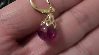 ROSS SIMONS 1.20 ct. t.w. Floating Ruby Drop Earrings in 14kt Yellow Gold