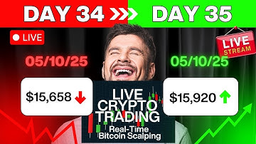 Live Crypto Trading- Day 34- Real Time Bitcoin Scalping - With Quantum AI Bot