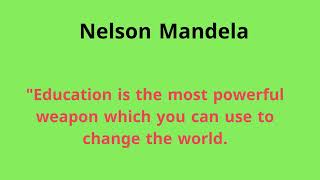 Quote about education by Nelson Mandela