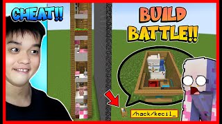 BUILD BATTLE  RUMAH 3X3 BLOCK !! TAPI ATUN PAKE CHEAT "KECIL" !! Feat @sapipurba  Minecraft