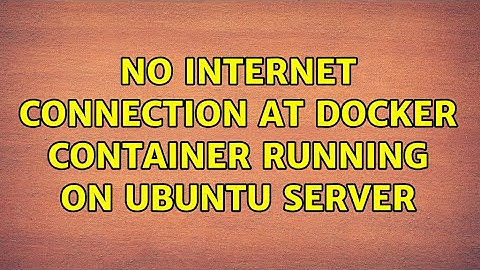 No internet connection at docker container running on ubuntu server