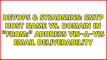 DevOps & SysAdmins: SMTP host name vs. domain in "From:" address vis-a-vis Email Deliverability