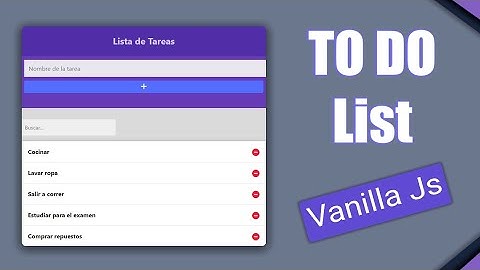 App Lista de Tareas - Vanilla JavaScript