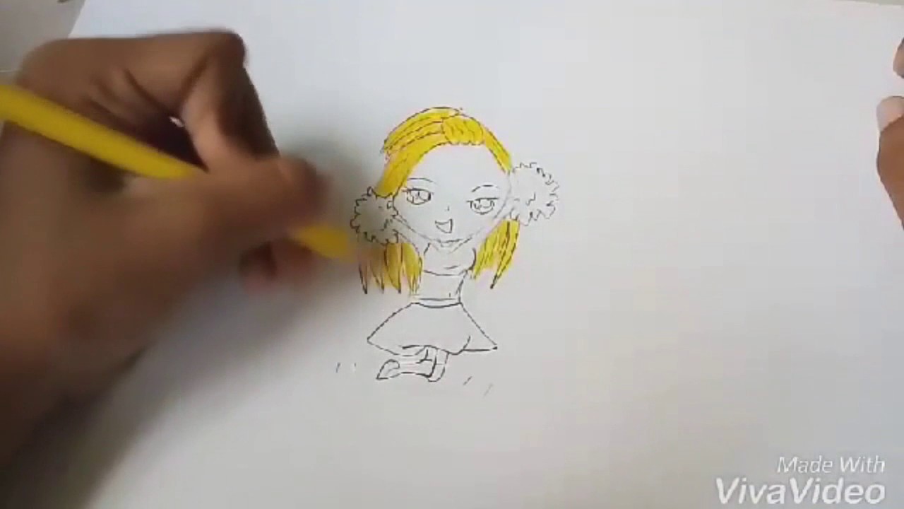 how to draw cartoon easy with paint colors for children 2017 - YouTube