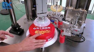 Semi-automatic tape sealing machine for mouth of square round heart octagon oval shape box and jar