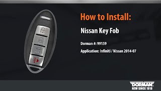 How to Program a Dorman Nissan, Infiniti Key Fob 99159
