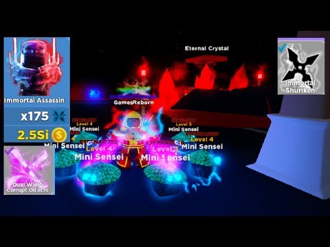 I Got Max Rank Immortal Assassin Best Dual Wield Sword Shuriken Ninja Legends Roblox Youtube - roblox ninja assassin sword aura