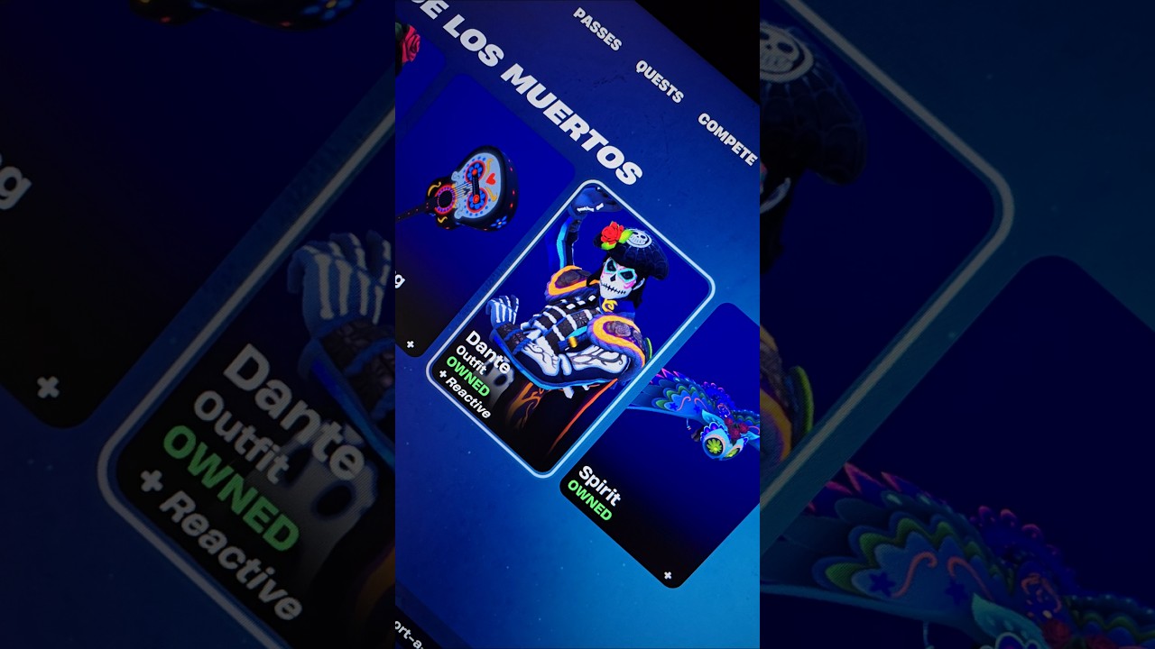 RARE FORTNITE ITEM SHOP SKIN DANTE #fortnite #shorts #halloween #mexico #gaming #ad #yt
