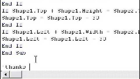 Visual Basic 6.0, Simple collision