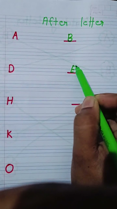 Write After Letter/ After Letter/English Worksheet for kids #englishworksheet