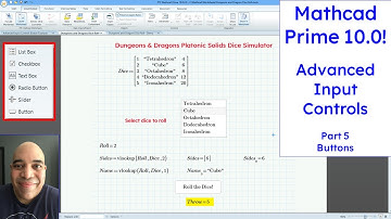 Mathcad Prime - Advanced Input Controls - Buttons
