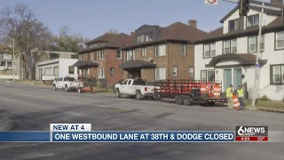 Lane closed on Dodge Street between 38th and 40th for one year