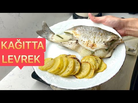 kâğıtta deniz levreği