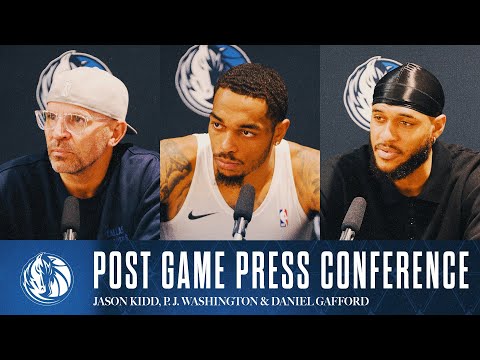 Jason Kidd, P.J. Washington & Daniel Gafford | Post Game @ NOP | 01/29/25