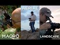 Macro Vs Aerial Vs Landscape Photographer