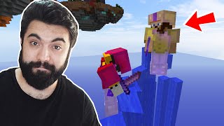 HARİTANIN ALTINDA KAPIŞMA! Minecraft: ŞANS BLOKLU BED WARS