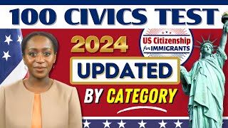 Updated! Official 100 Civics Questions and Answers (By Category) for US Citizenship Interview 2024