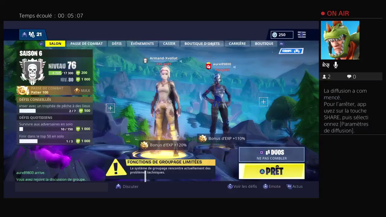 Diffusion PS4 en direct de Armand-Xvollat