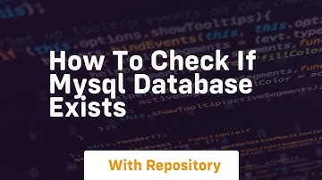 how to check if mysql database exists