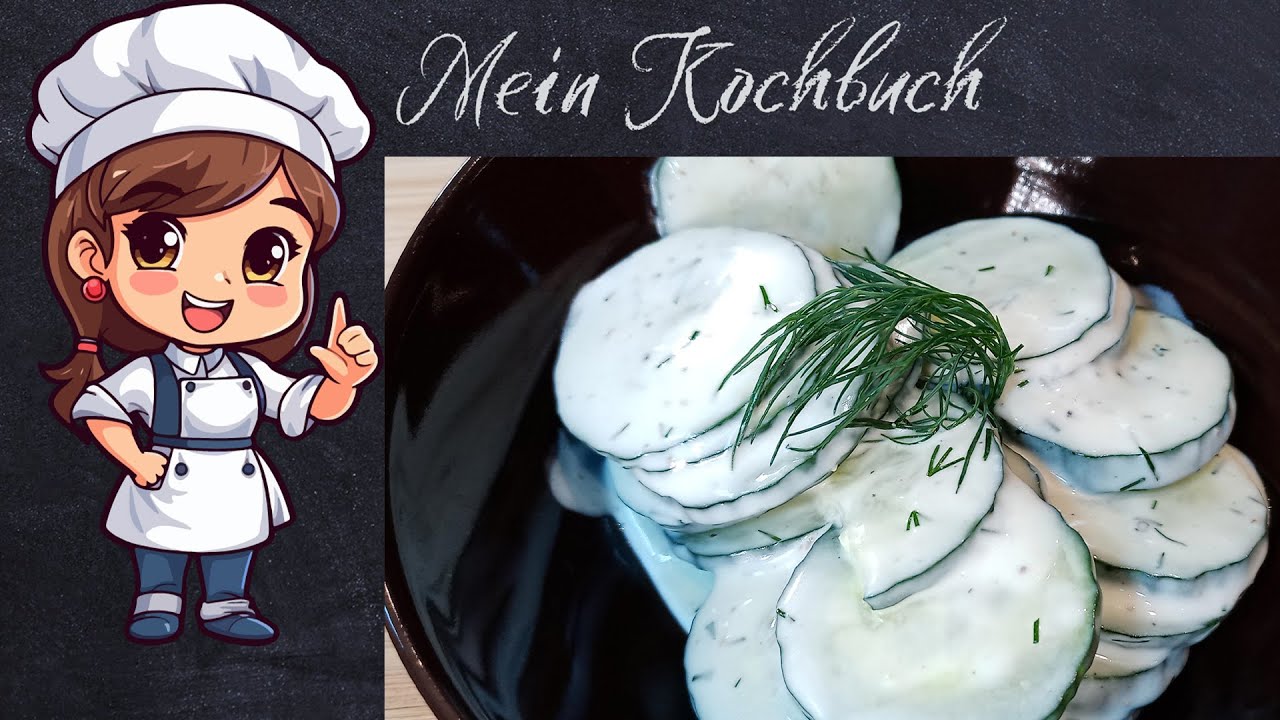 So schnell geht Gurkensalat mit Dill und Joghurt ich kann ihn immer essen