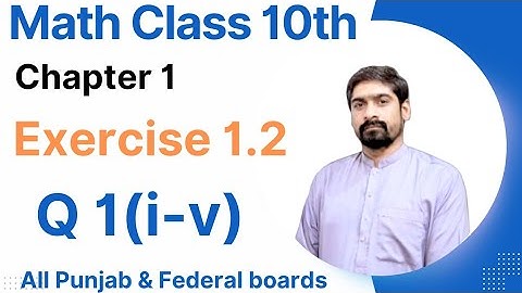 Exercise 1.2 Q no.1(i- v ) | Math Class 10th | Calculus Insights