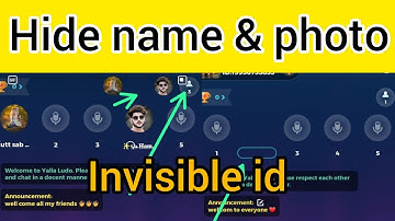 how to creat invisible yalla game id chak full video /no show id dp and no show any name