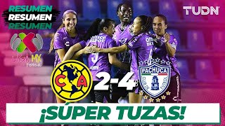Resumen y goles | América 24 Pachuca | Liga Mx FemenilCL2024 J16  | TUDN