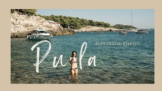slow travel diaries 🎞️ croatia vlog | best beaches and eats in pula and rovinj 🇭🇷˖°𓇼🌊⋆🐚