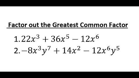 How to Factor Out a GCF Given a Polynomial