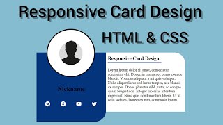 Responsive Card Design using HTML &CSS.UI Design