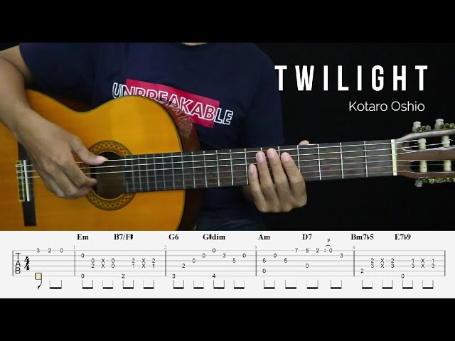 Twilight - Kotaro Oshio - (Easy) Fingerstyle Guitar Tutorial + TAB class=