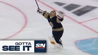 GOTTA SEE IT : David Pastrnak Downs Maple Leafs With OT Marker In Game 7 Resimi