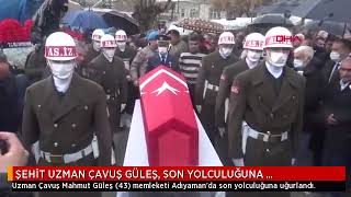 Şehi̇t Uzman Çavuş Mahmut Güleş, Son Yolculuğuna Uğurlandi
