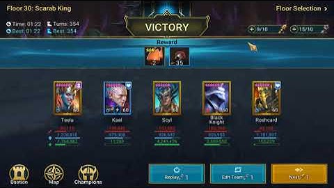 Raid Shadow Legends - Doom Tower - Floor 30 - 01-14-2023 - Scarab King boss - win rewards