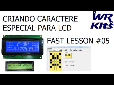 Digitar caracteres no visor LCD